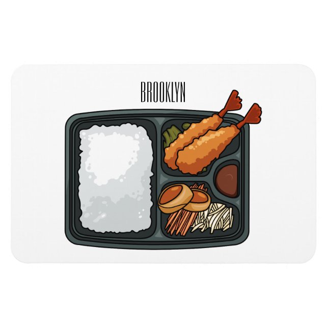 Bento cartoon illustration  magnet (Horizontal)