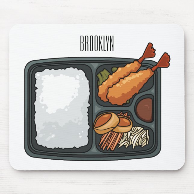 Bento cartoon illustration   mouse mat (Front)