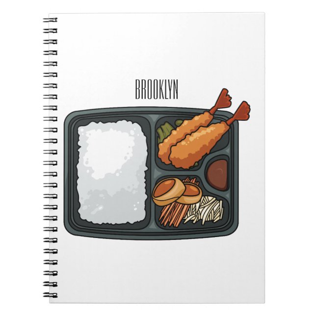 Bento cartoon illustration   notebook (Front)