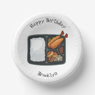 Bento cartoon illustration paper plate