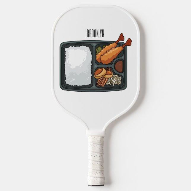 Bento cartoon illustration pickleball paddle (Front)