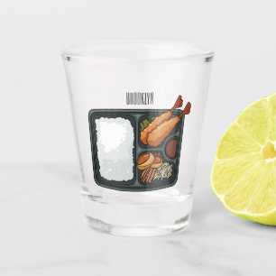 Bento cartoon illustration shot glass