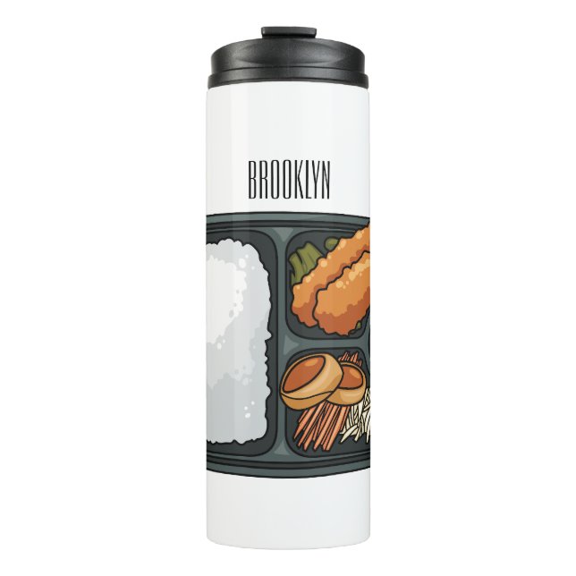 Bento cartoon illustration thermal tumbler (Front)