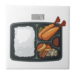 Bento cartoon illustration tile