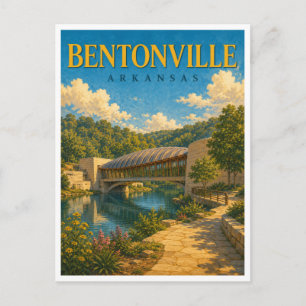 Bentonville Arkansas Crystal Bridges GeoSaga Postcard