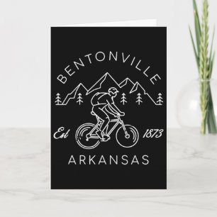 Bentonville Arkansas Mountain Biking Cyclist Simpl Card