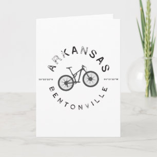 Bentonville Arkansas Mountain Biking T Card