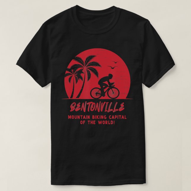 Bentonville Arkansas Mountain Biking  T-Shirt (Design Front)