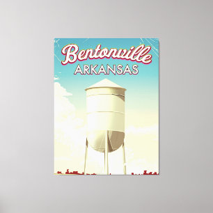 Bentonville, Arkansas travel poster. Canvas Print