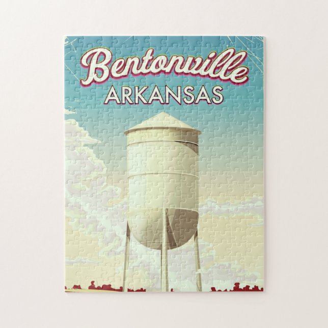 Bentonville, Arkansas travel poster. Jigsaw Puzzle (Vertical)
