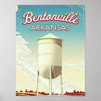 Bentonville, Arkansas travel poster. Poster