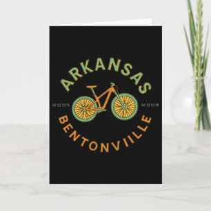 Bentonville Arkansas Vintage Mountain Biking Bike Card