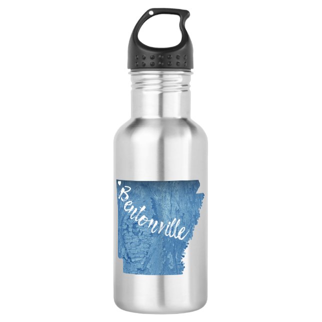 Bentonville Arkansas Wood Grain 532 Ml Water Bottle (Front)