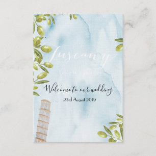 Benvenuti Italia Tuscan Wedding Enclosure Card