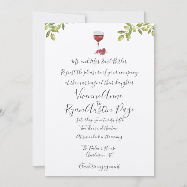 Benvenuti Italia Wedding Invitation (Front)