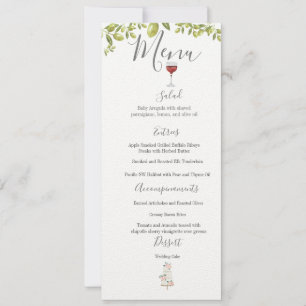 Benvenuti Italia Wedding Menu