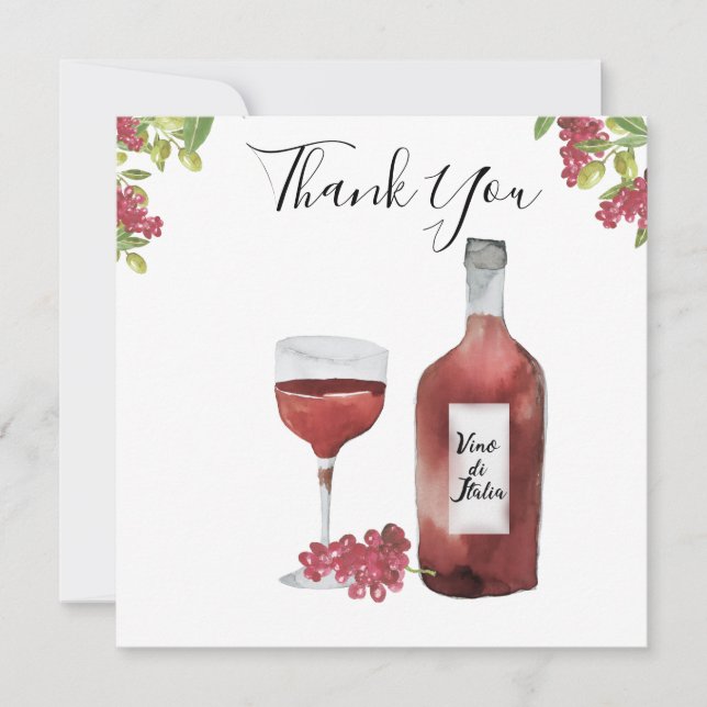 Benvenuti Italia Wedding Thank You Cards (Front)