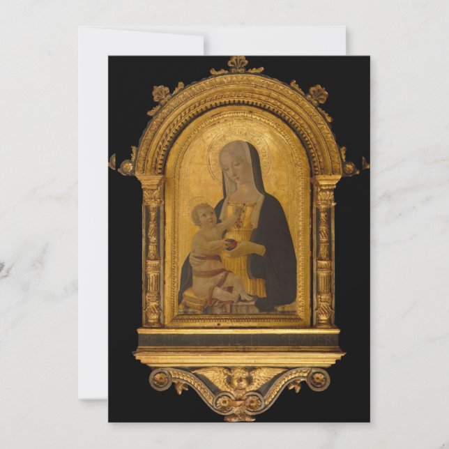 Benvenuto di Giovanni - Madonna and Child Invitation (Front)