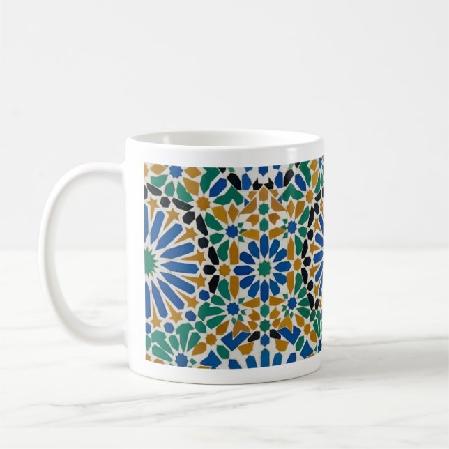 Benzaq Zellige Moroccan Pattern Mug (Left)