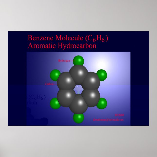Benzene Molecule (print) Poster (Front)