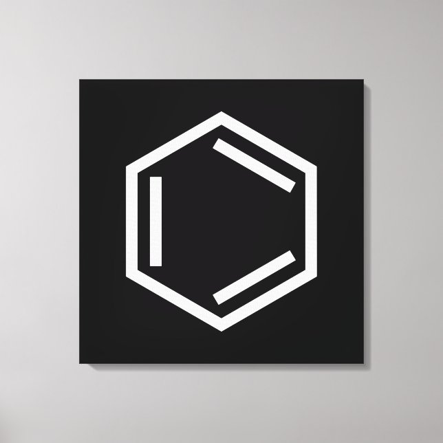 BENZENE RING SYMBOL CANVAS PRINT (Front)