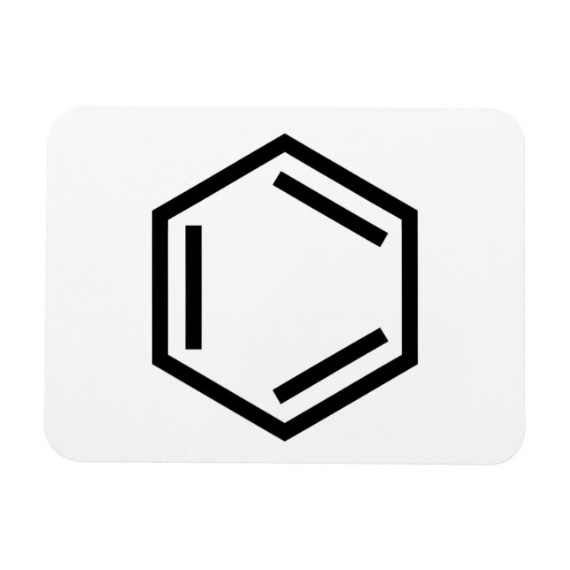 BENZENE RING SYMBOL MAGNET (Horizontal)