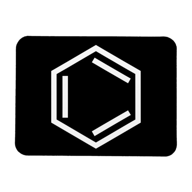 BENZENE RING SYMBOL MAGNET (Horizontal)