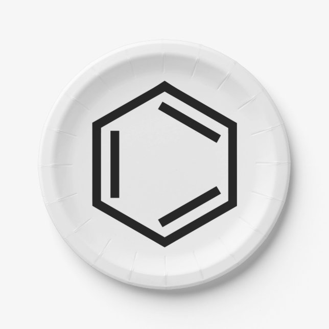 BENZENE RING SYMBOL PAPER PLATE (Front)