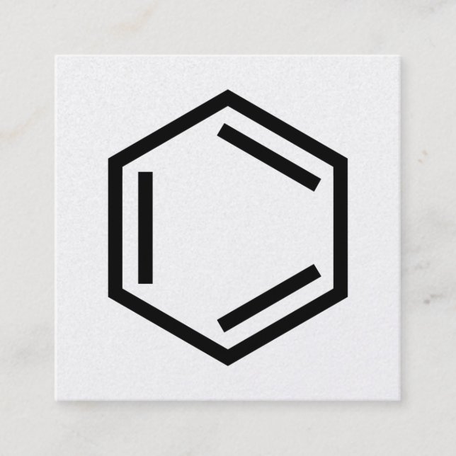 BENZENE RING SYMBOL SQUARE BUSINESS CARD (Front)