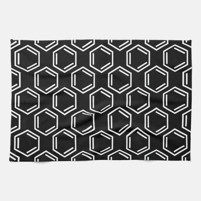 BENZENE RING SYMBOL TEA TOWEL (Horizontal)