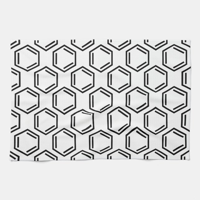 BENZENE RING SYMBOL TEA TOWEL (Horizontal)