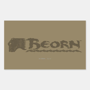 BEORN™ Bear Head Name Rectangular Sticker