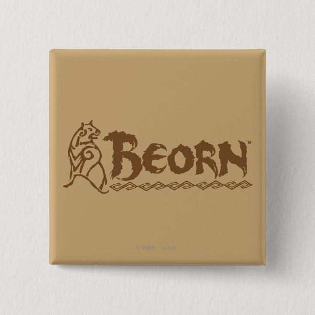 BEORN™ Bear Name 15 Cm Square Badge (Front)