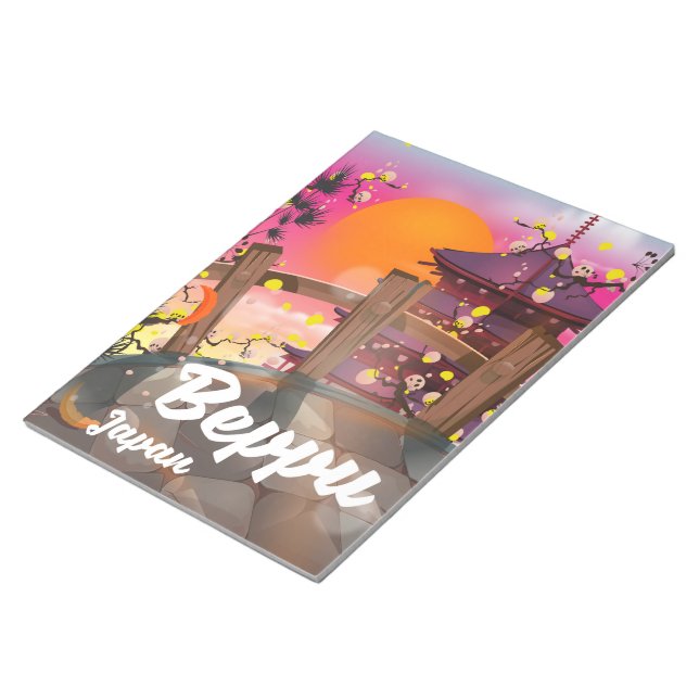 Beppu Japanese travel poster Notepad (Angled)