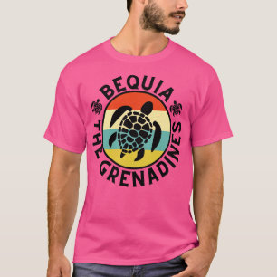 Bequia The Grenadines Retro Sunset with Turtle 3 T-Shirt