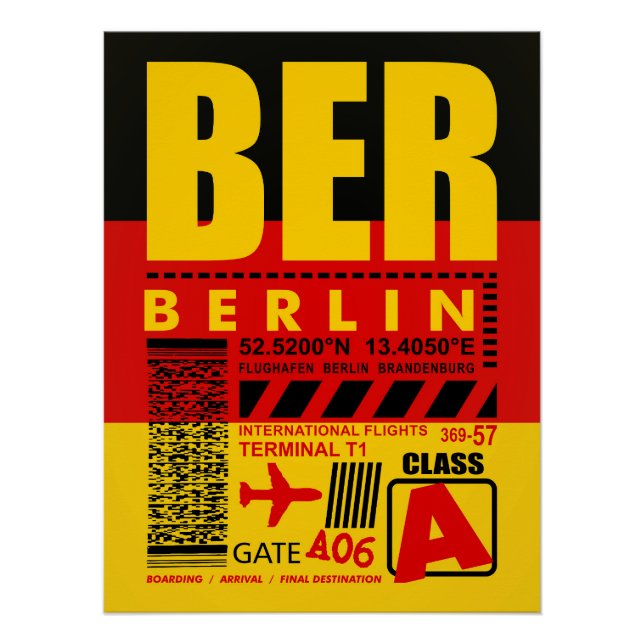 BER Berlin Airport Poster (Front)
