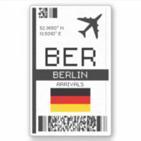 BER Berlin Boarding Pass - Germany Travel