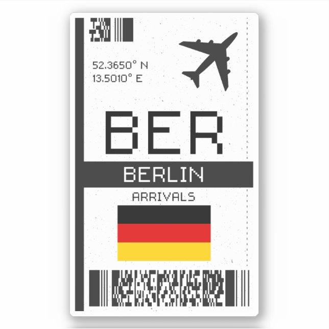 BER Berlin Boarding Pass - Germany Travel (Front)