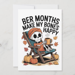 Ber Months Make My Bones Happy Christmas Thank You Card