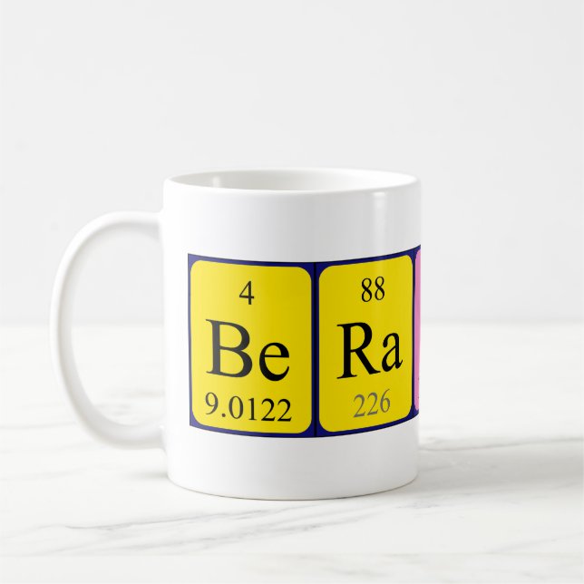 Berangere periodic table name mug (Left)