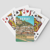 Berat Albania Travel Art Vintage