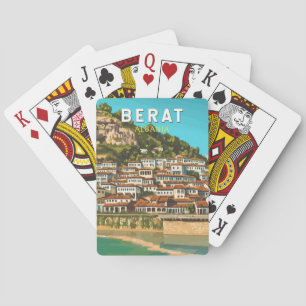 Berat Albania Travel Art Vintage Playing Cards