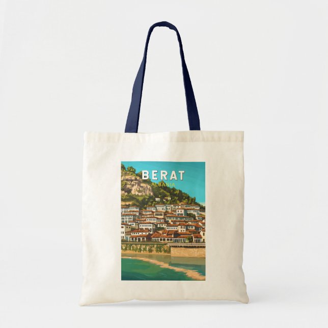 Berat Albania Travel Art Vintage Tote Bag (Front)