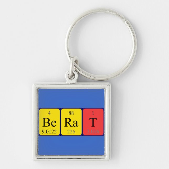 Berat periodic table name keyring (Front)