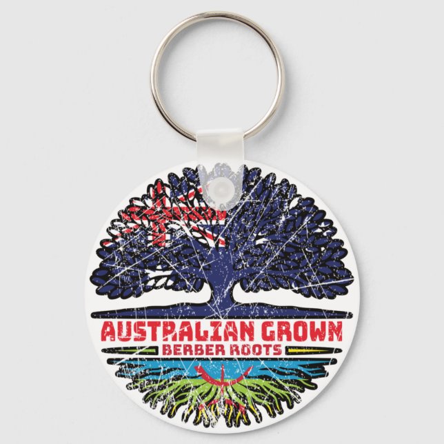 Berber Amazigh Australian Australia Tree Roots Key Ring (Front)