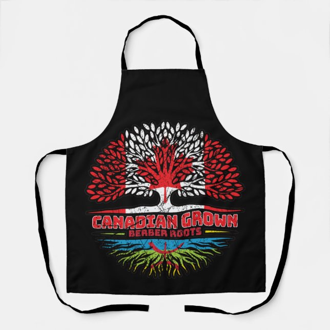 Berber Amazigh Canadian Canada Tree Roots Flag Apron (Front)