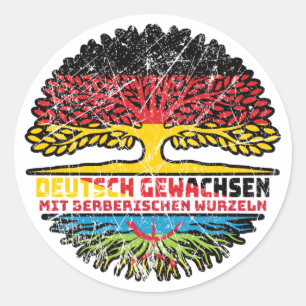 Berber Berberisch Deutsch Deutschland Baum Wurzel Classic Round Sticker