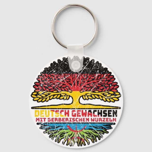 Berber Berberisch Deutsch Deutschland Baum Wurzel Key Ring (Front)