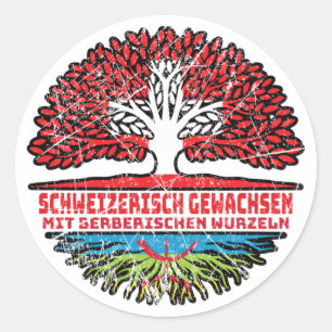 Berber Berberisch Schweizer Schweiz Baum Wurzel Classic Round Sticker