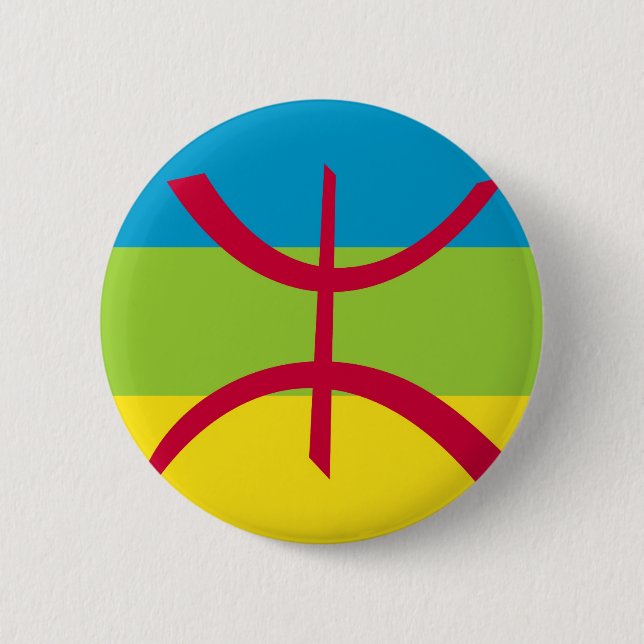 berber ethnic flag 6 cm round badge (Front)